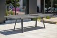 Table de jardin STOCKHOLM (200/300x96 cm) en aluminium avec rallonge intégrée - GRIS ANTHRACITE-1