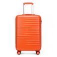 Kono Valise Moyenne Taille 74.5cm Valises Soute Valise Rigide Trolley ABS+PC Valise de Voyage avec roulettes et Serrure TSA Orange-1