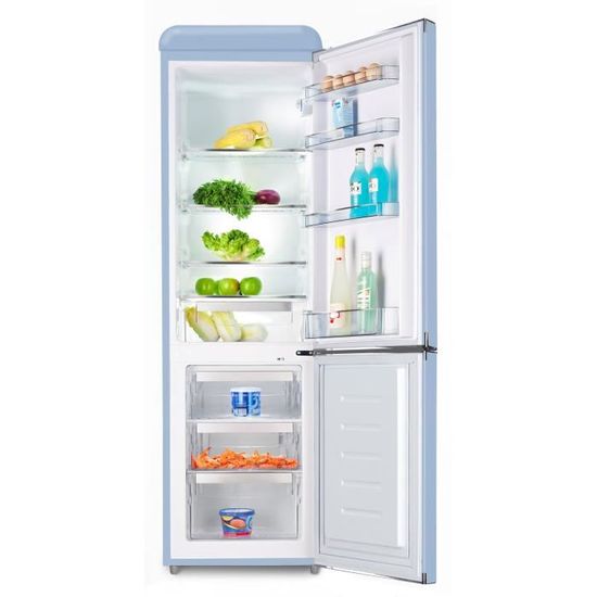 Schneider Sdd208vbl Refrigerateur Deux Portes Vintage 208 Litres