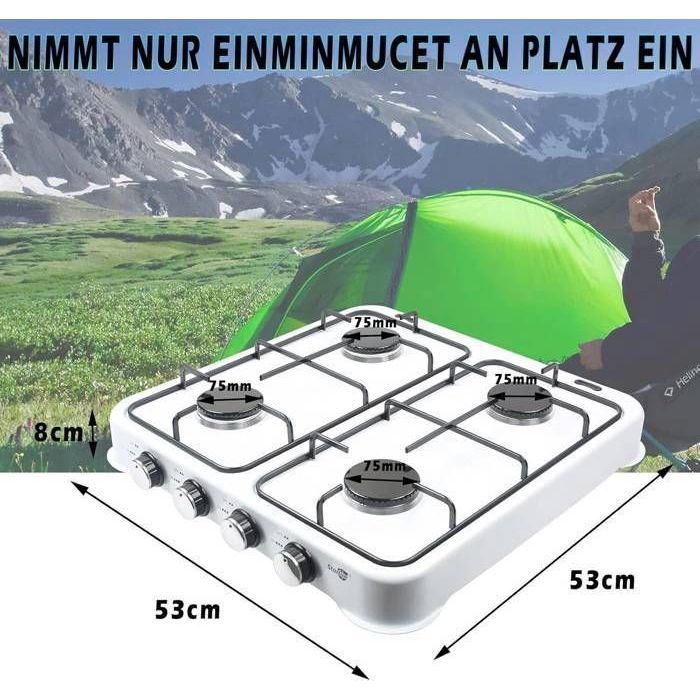 Réchaud À Gaz De Camping En Métal Avec Cartouches De Gaz Butane 190G Réchaud À Gaz De Camping En Métal Avec Cartouches De Gaz Butane 190G