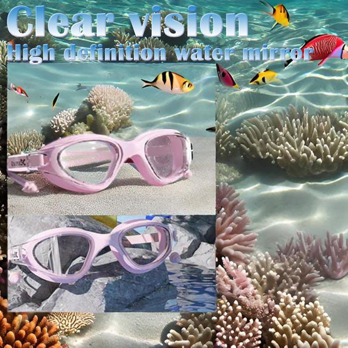 Lunettes De Natation Hippodance - Verres Polarisés, Anti-buée, UV - Silicone Doux - Hommes/Femmes/Ados | Confort & Étanche