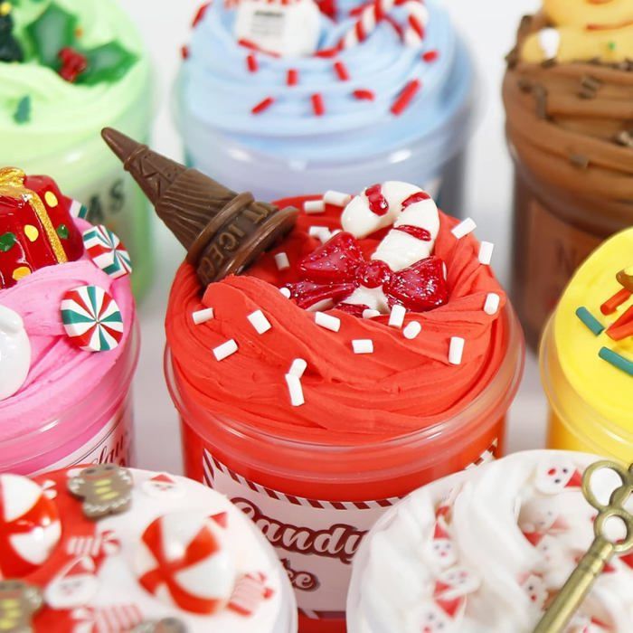 Calendrier De L’Avent Slime 24 Jours – 12 Slimes Et 12 Décorations Sur Le Thème De Noël – Idée Cadeau Créatif Pour Enfants