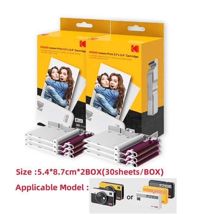 Papier photo Kodak 2 pouces 60 feuilles pour imprimante mobile