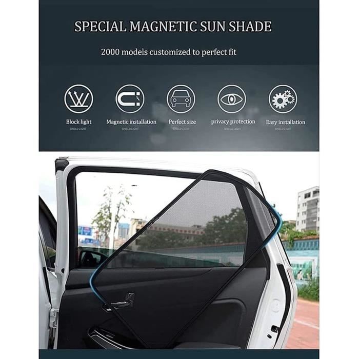 Acheter Rideau de fenêtre de voiture magnétique, Protection solaire, en  maille, pour fenêtre latérale de voiture, Protection UV, accessoires de  pare-soleil automobile