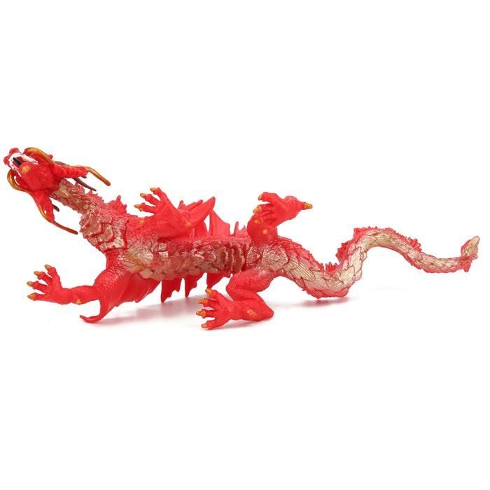 Figurine Dragon à Trois Têtes Cracheur De Feu – Modèle Mythologique En PVC 25 Cm, Cadeau Fantastique
