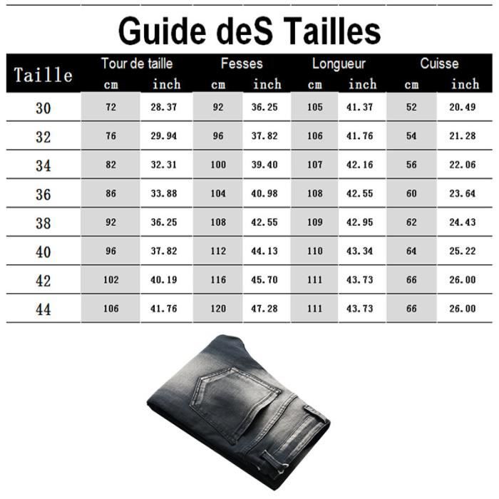Pantalon Homme 32 Taille AmÃ©ricaine Jean Mode Homme Droit Grande