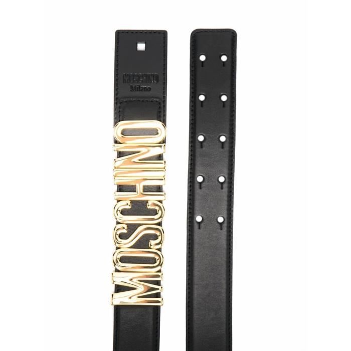 MOSCHINO FEMME A803580080555 NOIR CUIR CEINTURE Noir Cdiscount Pret a Porter