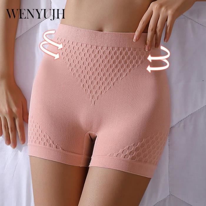Sous vetement Short de securite sans couture pour femmes culotte taille haute Anti vide sous vetement amincissant pink C42671 Blanc Cdiscount Pret a Porter