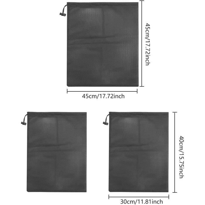 Lot De 6 Sacs Filet Billard Universels – Noir/blanc, 35 Cm, Remplacement Poche Table