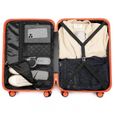 Kono Valise Moyenne Taille 74.5cm Valises Soute Valise Rigide Trolley ABS+PC Valise de Voyage avec roulettes et Serrure TSA Orange-2