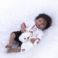 57cm Peau noire Bebes Reborn Poupées Réaliste baby Doll souple en silicone Full body Vinyle -2
