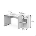 Vicco Bureau d'angle Nikita, Blanc, 140 x 140 cm43 - Maison