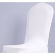 1PCS blanc Housse de chaise/revêtement hôtels mariage Housse Chaise Spandex Polyester Lycra Fini Tabouret Fauteuil Extensible-2