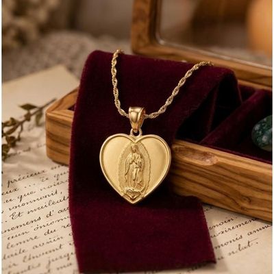 Collier Pendentif Goutte En Cristal Rouge – Plaqué Or Jaune 750, Zircon Synthétique, Neuf Avec étiquettes