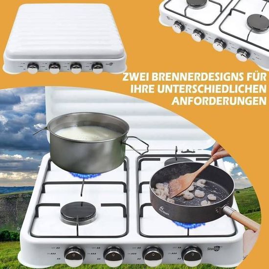 Cuisinière De Camping ZMC 1 Feu Noir + 4 Cartouches Gaz Butane 227g - Neuf