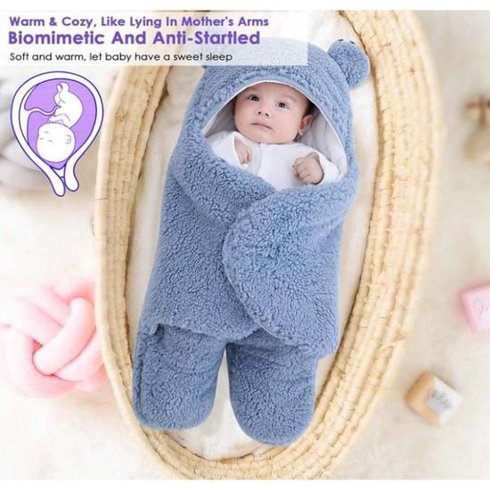 Couverture à capuche pour nouveau-né en polaire chaude avec jambes pour  poussette de 3 à 6 mois, gris sommeil bebe edredon - Cdiscount Puériculture  & Eveil bébé