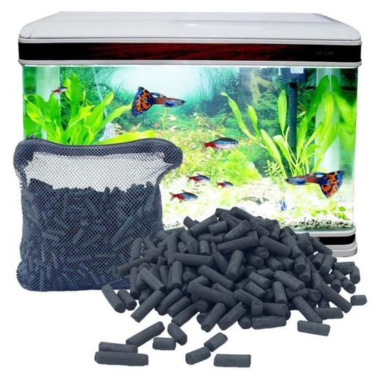 Matériau filtrant charbon actif 4 kg (2 x 2 kg) pour les aquariums et