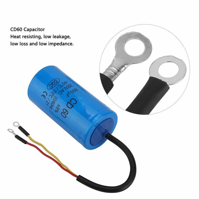 Akozon CD60 Kondensator 150 µF / 250 V AC – Motorstartkondensator Für Kompressoren, Klimaanlagen Und Einphasenmotoren, 50/60 Hz