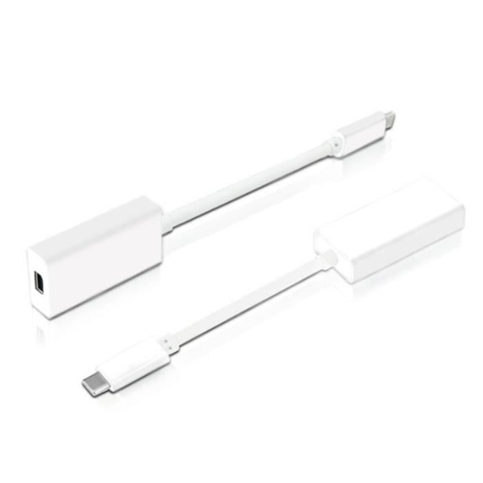 Adaptateur de Port USB-C vers Mini Display USB 3.1 Type C (Thunderbolt 3) vers  Thunderbolt 2 pour MacBook Pro - Cdiscount Informatique