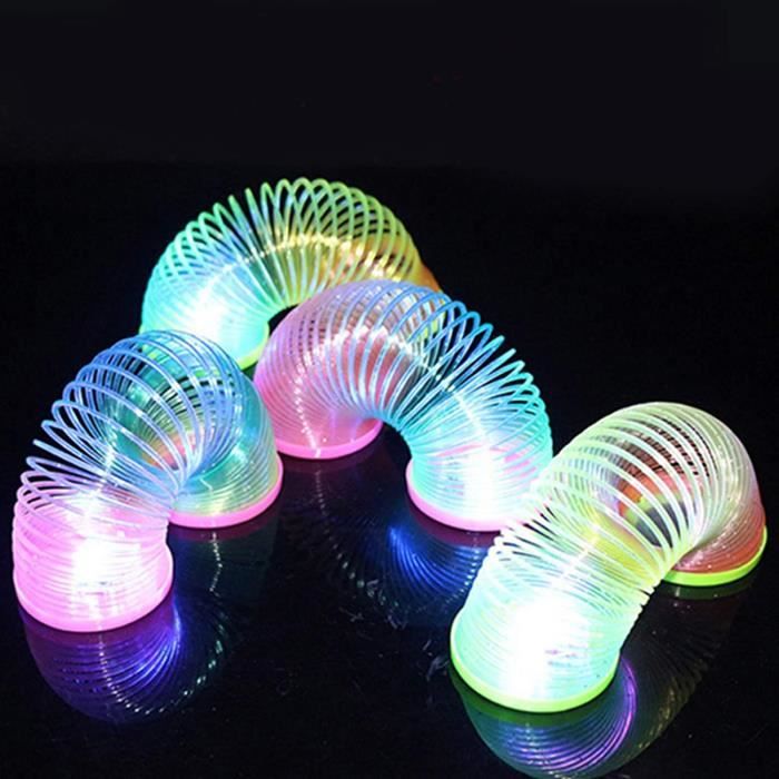 12 Pi ces Spirale Arc en Ciel Jouets Lumieux Jouet Ressort Arc