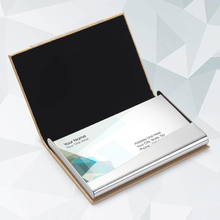 Porte-cartes De Visite Aluminium - Étui Professionnel Léger 10 Cartes