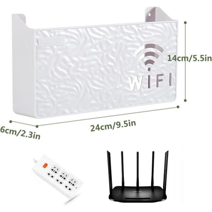 Boîte De Rangement Murale Pour Routeur Wifi, Blanc Etagere Murale Pour ...