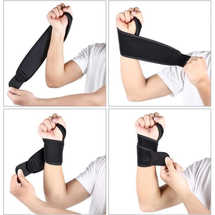 GLEEMEN Wrist Wraps, 2 pcs Bandage Protection de Poignets, Attelle Poignet Gauche et Droit, Serre-poignets Soulager la Douleur, Convient Toutes Sortes de Sports pour Femmes Hommes GLEEMEN Wrist Wraps, 2 pcs Bandage Protection de Poignets, Attelle Poignet Gauche et Droit, Serre-poignets Soulager la Douleur, Convient Toutes Sortes de Sports pour Femmes Hommes