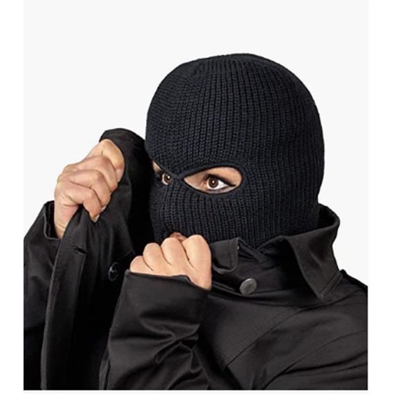 Cagoule Intégrale Hiver - 2 Trous, Tricotée, Pour Ski, Velo Et Outdoor