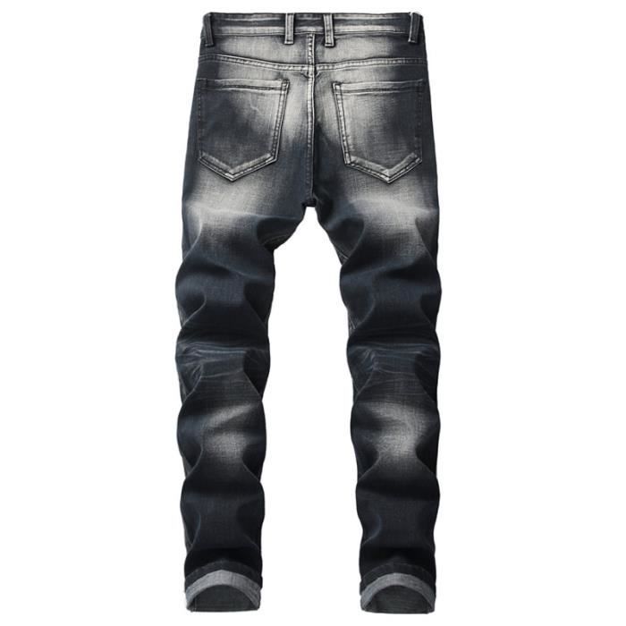 Jeans homme LEOCLOTHO Luxe 32 Noir Slim Homme Noir Cdiscount Pret a Porter