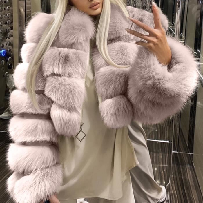 Veste manche new arrivals courte fausse fourrure