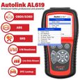 Autel AutoLink AL619 ABS SRS + Can OBD2 Diagnostic Scanner Automatique Lecteur de Code de Voiture, Même Fonction Que ML619-3
