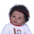 57cm Peau noire Bebes Reborn Poupées Réaliste baby Doll souple en silicone Full body Vinyle -3
