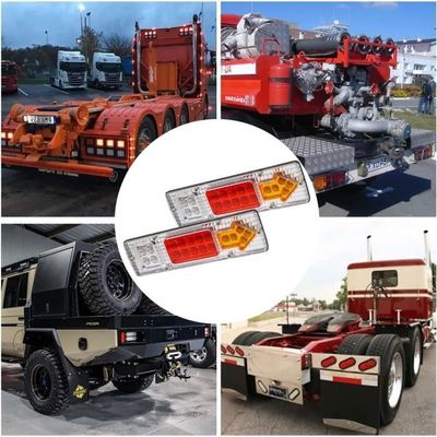 Feu Stop LED Universel 15 LED – 12V/24V – Jaune – Étanche – Pour Camion, Voiture, Remorque – Facile à Installer - 5