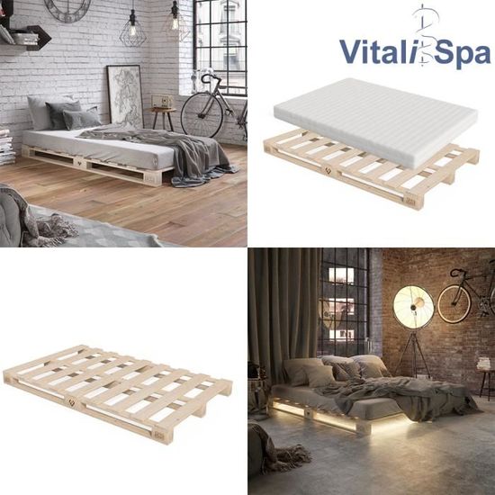 Tete De Lit En Palette A Vendre Vitalispa Palette Sommier Lit 140x200 Sommier Lit En Bois Massif Sommier Lit Futon Sommier Lit En Bois Sommier Lit Palette Meubles Achat Vente Lit Complet Vitalispa Palette Sommier Lit Cdiscount