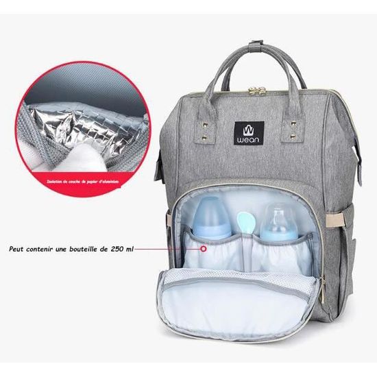 Sac A Main Langer Bebe Maman Pour Promenade Voyage Sac A Dos Grande Capacite Multifonctions Grande Capacite Gris Gris Achat Vente Sac A Langer 8724524237828 Cdiscount