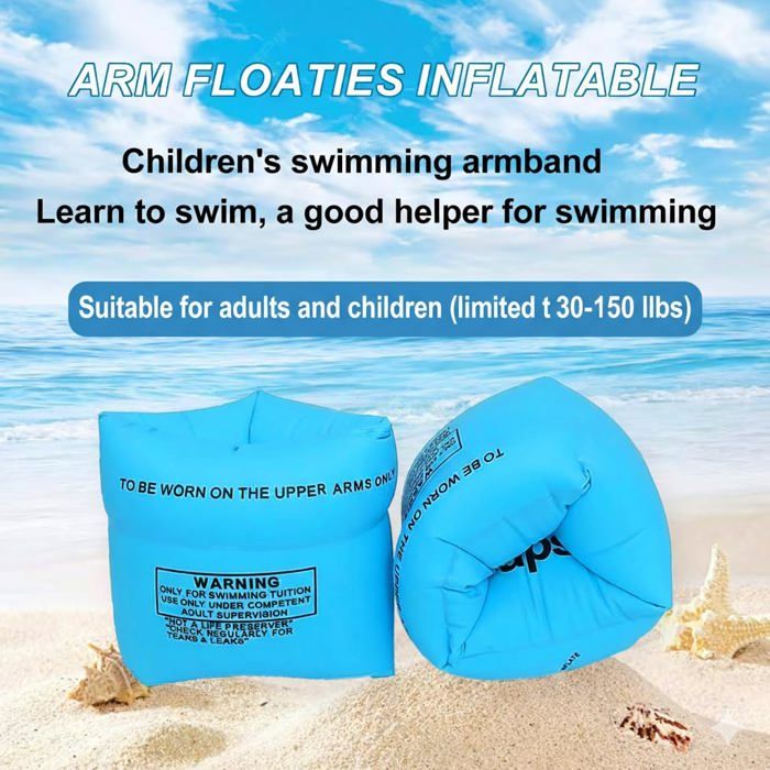 Lot De 2 Brassards Gonflables Pour Enfants – PVC Résistant, Flottabilité, Apprentissage Natation, Plusieurs Couleurs