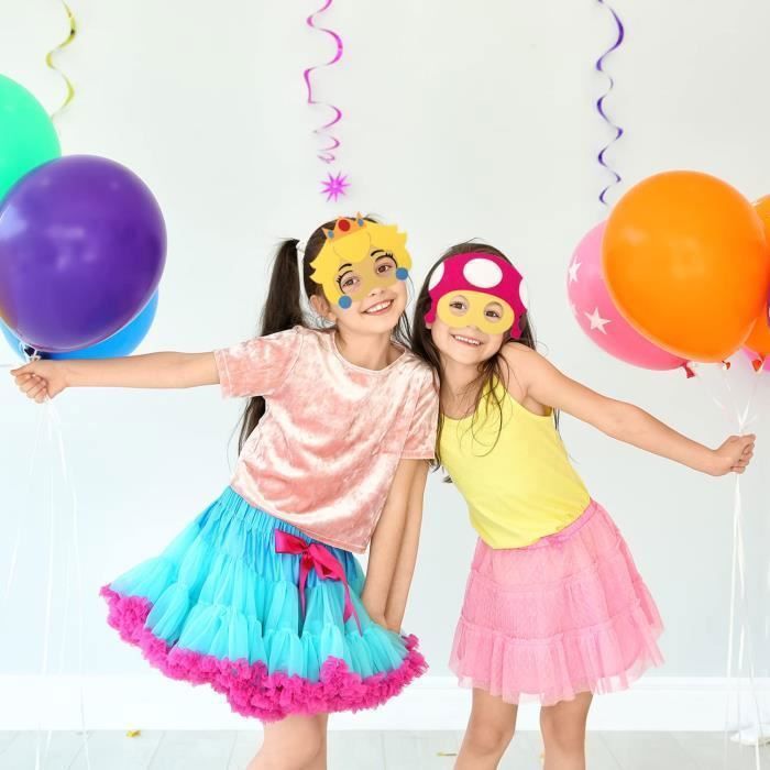 Benaton Lot de 12 masques de fête pour enfants, Mario, cosplay, animaux, mascarade, cosplay, fête (plusieurs styles Benaton Lot de 12 masques de fête pour enfants, Mario, cosplay, animaux, mascarade, cosplay, fête (plusieurs styles