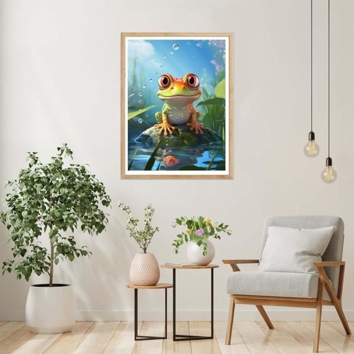 Kit Diamond Painting Forêt Animaux – 30x40 Cm – Full Drill 5D – Toile + Diamants + Outils – Décoration Salon/chambre