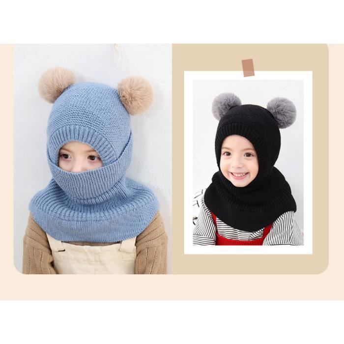 Bonnet Bébé Garçon YONKOUNY Bébé Bonnet Echarpe Set Hiver Chaud Bonnet Bébé Garçon YONKOUNY Bébé Bonnet Echarpe Set Hiver Chaud