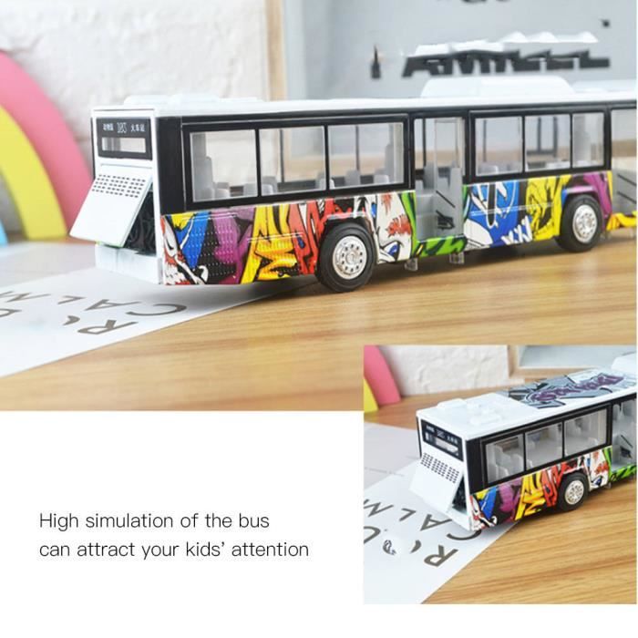 Voiture de jouet en alliage de plastique pour enfants moins modèle de bus  voiture de transport de voiture jouets de cadeau d'anniversaire de Noël pour  enfants pour 3-10 ans