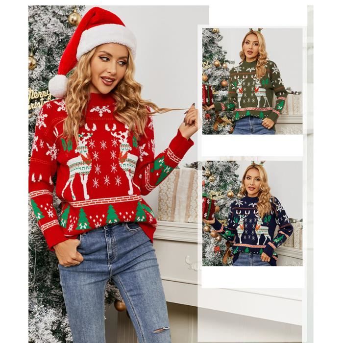 Pull de noel jacquard femme shop