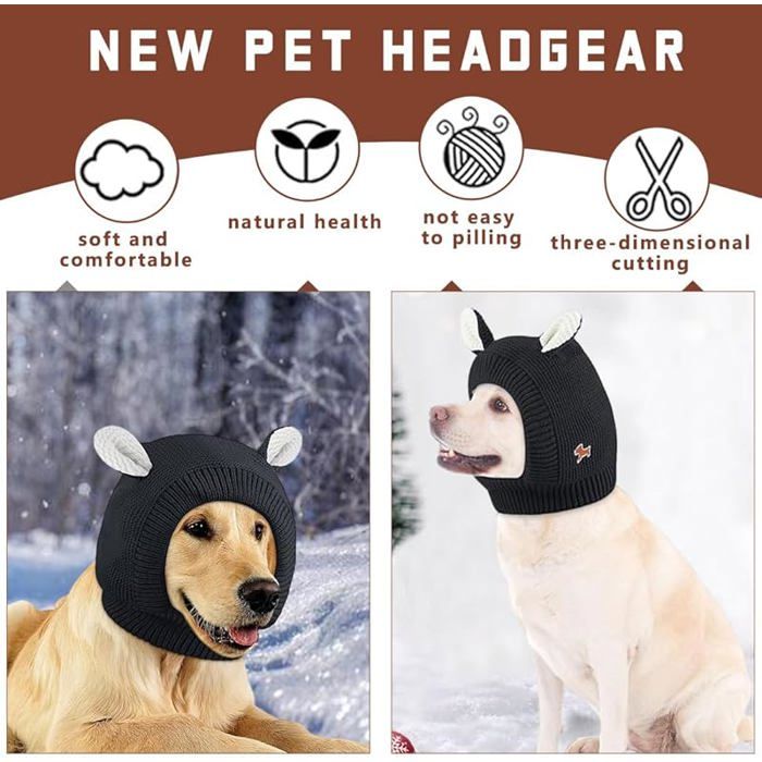 Bonnet D'hiver Pour Chien Avec Protège-oreilles - Taille S/M, Ajustable, Doux Et Chaud - Pour Promenades, Noël, Camping