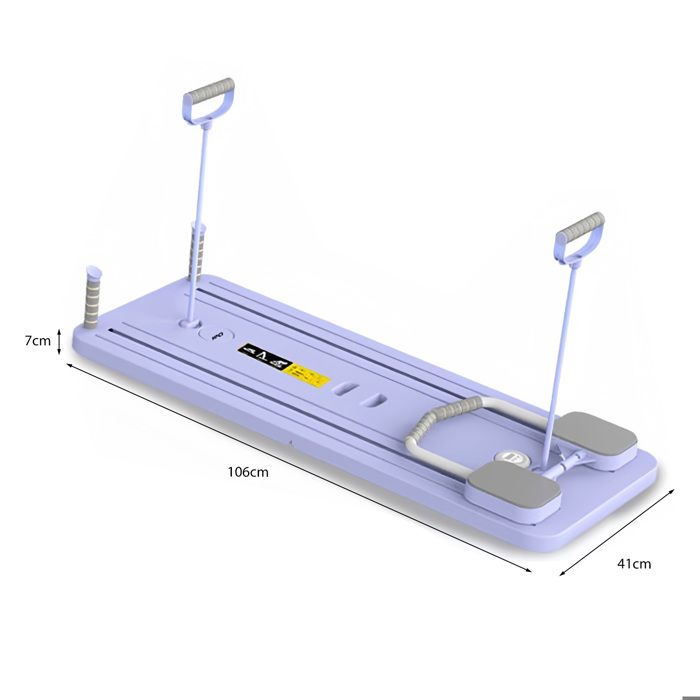 Planche Pilates Pliable 2025 – Réformateur Multifonction + Genouillères + Poignées Poussée – Entraînement Complet Maison