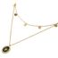 COEUR EN EMAIL ET PAMPILLES COLLIER