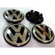 4 x Caches Moyeux Centre Roue Logo VW pour Volkswagen 70mm Diamètre -0