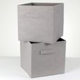 Cube de rangement gris