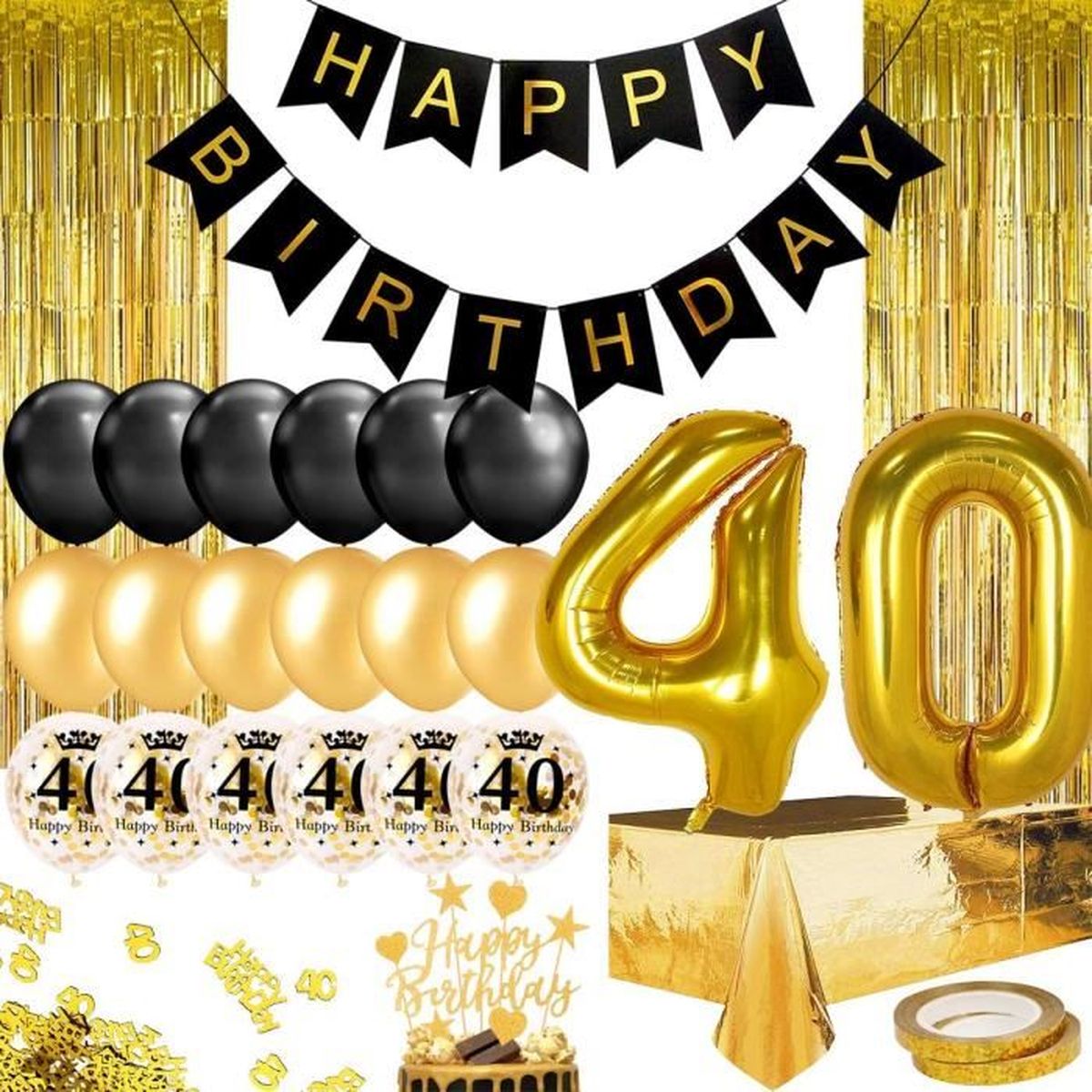 40 Ans Decoration Fete Anniversaire Or Noir Joyeux Anniversaire Banniere 40 Numero Ballon 40 Pouces 2 Franges Rideau Feuille Nappe Cdiscount Maison 40 Ans Decoration Fete Anniversaire Or Noir Joyeux Anniversaire Banniere 40 Numero Ballon 40 Pouces 2 Franges Rideau Feuille Nappe Cdiscount Maison