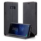 MOONCASE Coque Samsung Galaxy S8, Housse en Cuir Folio Flip Portefeuille Étui Anti-Choc avec Stand et Fentes de Carte Case -Noir