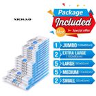 OLY MAGIC Sacs de Rangement sous Vide Housses de Rangement sous Vide Lot de 15 Type épais 1XXL + 2XL + 5L + 5M + 2S Voyages Réutilisa