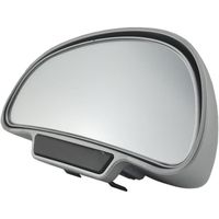 Haute Qualité 360 Réglable Degrés Grand Format Côté Arrière Miroirs Angle Mort Miroir(Argent Gauche)